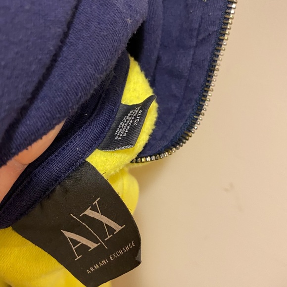 Armani Exchange Neon Yellow Hoodie - Picture 4 of 4